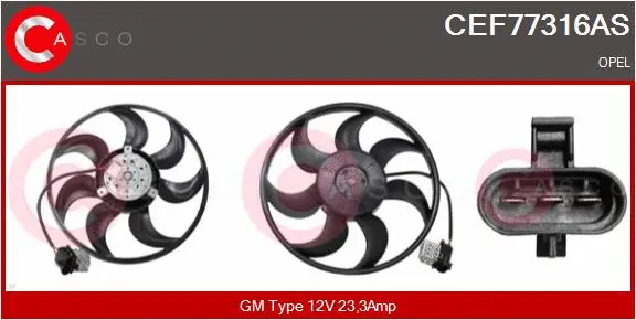 Fan, engine cooling (CEF77316AS)
