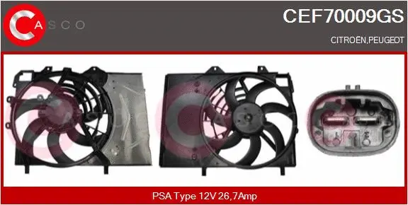 Electric Motor, radiator fan (CEF70009GS)