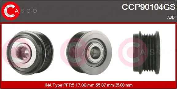 Belt Pulley, alternator (CCP90104GS)