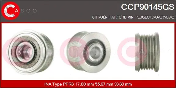 Belt Pulley, alternator (CCP90145GS)