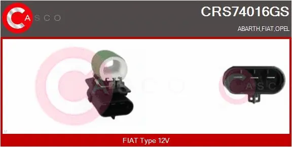 Series resistor, electric motor (radiator fan) (CRS74016GS)