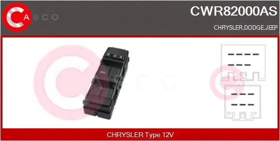 Switch, window regulator (CWR82000AS)