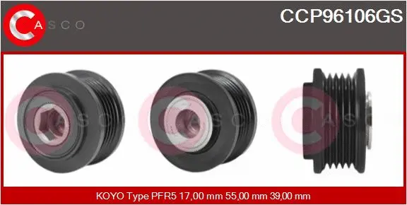 Belt Pulley, alternator (CCP96106GS)