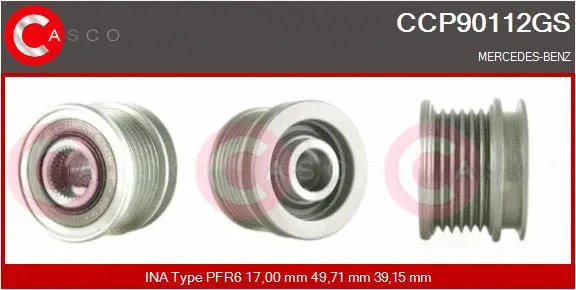 Belt Pulley, alternator (CCP90112GS)