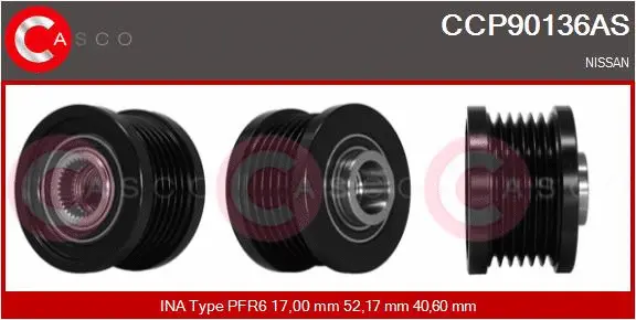 Belt Pulley, alternator (CCP90136AS)