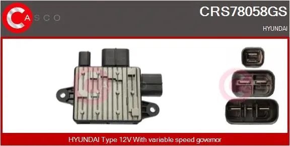 Series resistor, electric motor (radiator fan) (CRS78058GS)