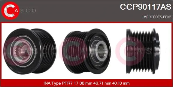 Belt Pulley, alternator (CCP90117AS)