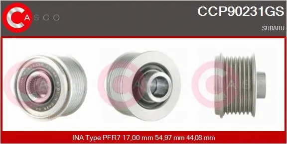 Belt Pulley, alternator (CCP90231GS)