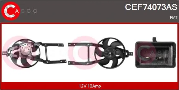 Electric Motor, radiator fan (CEF74073AS)