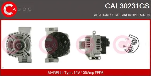 Alternator (CAL30231GS)