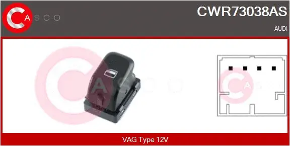 Switch, window regulator (CWR73038AS)