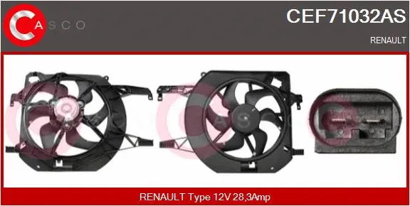 Electric Motor, radiator fan (CEF71032AS)
