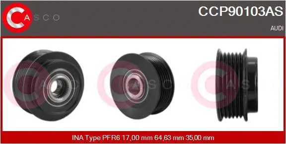 Belt Pulley, alternator (CCP90103AS)