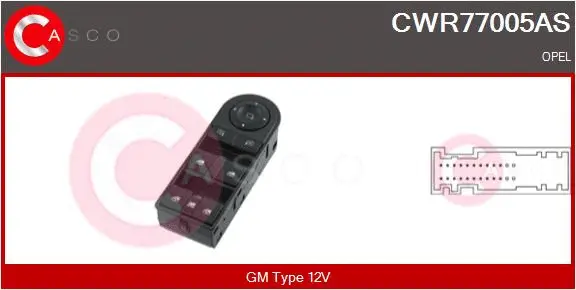 Switch, window regulator (CWR77005AS)