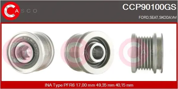 Belt Pulley, alternator (CCP90100GS)