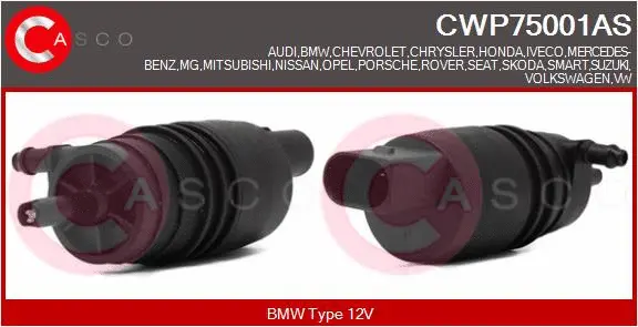 Washer Fluid Pump, window cleaning (CWP75001AS)
