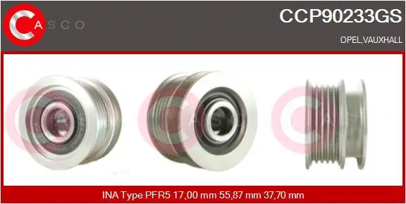 Belt Pulley, alternator (CCP90233GS)