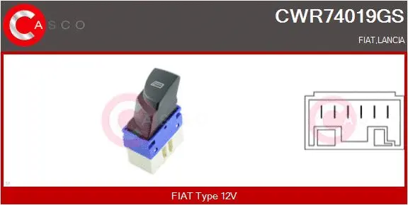 Switch, window regulator (CWR74019GS)