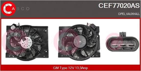Electric Motor, radiator fan (CEF77020AS)