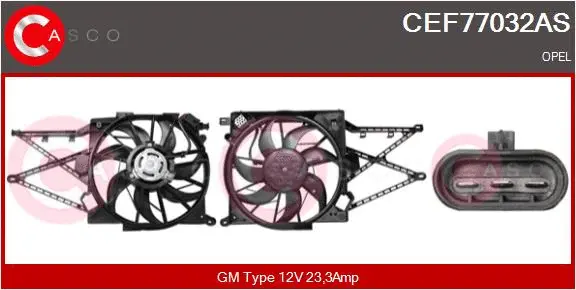 Electric Motor, radiator fan (CEF77032AS)
