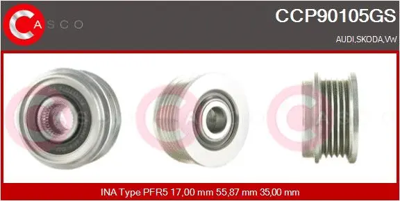 Belt Pulley, alternator (CCP90105GS)
