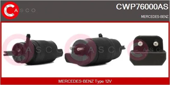Washer Fluid Pump, window cleaning (CWP76000AS)