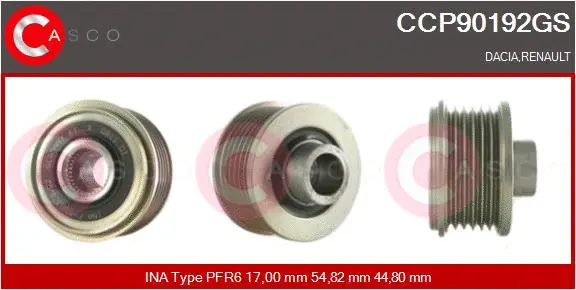 Belt Pulley, alternator (CCP90192GS)