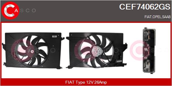 Electric Motor, radiator fan (CEF74062GS)