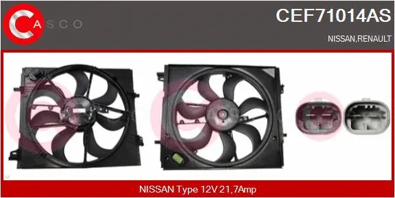 Electric Motor, radiator fan (CEF71014AS)