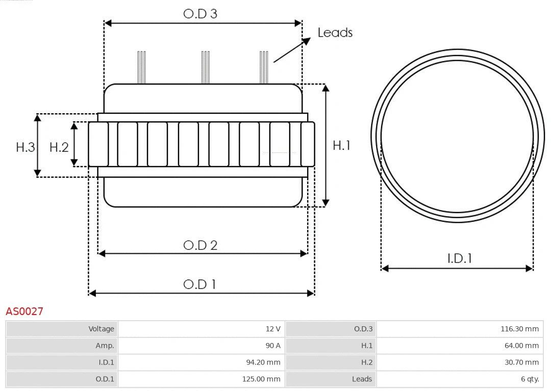 Stator, alternator
