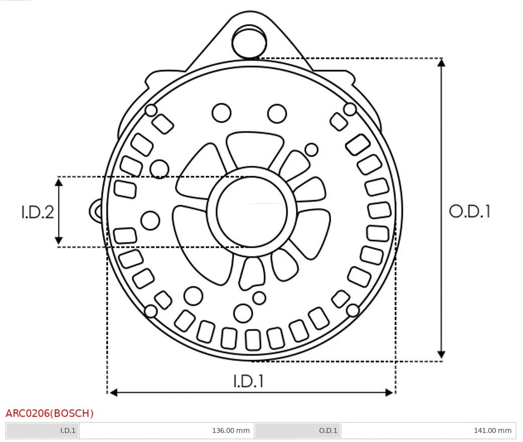 Bracket, alternator drive flange