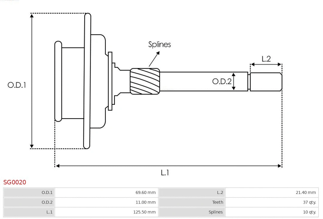 Ring Gear, planetary gearbox (starter)