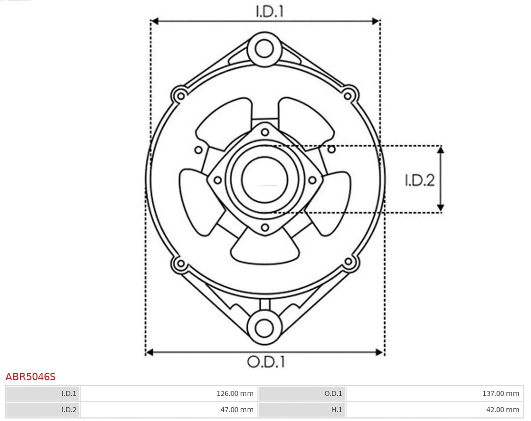 Bracket, alternator drive flange
