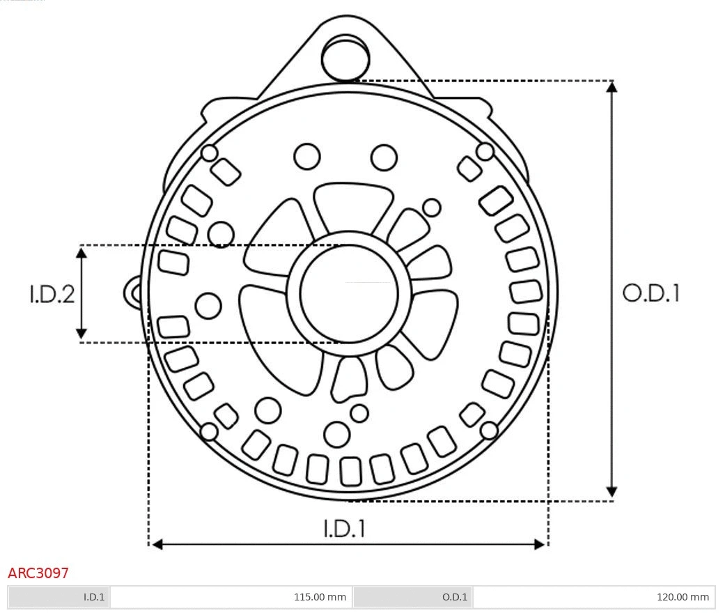 Bracket, alternator drive flange
