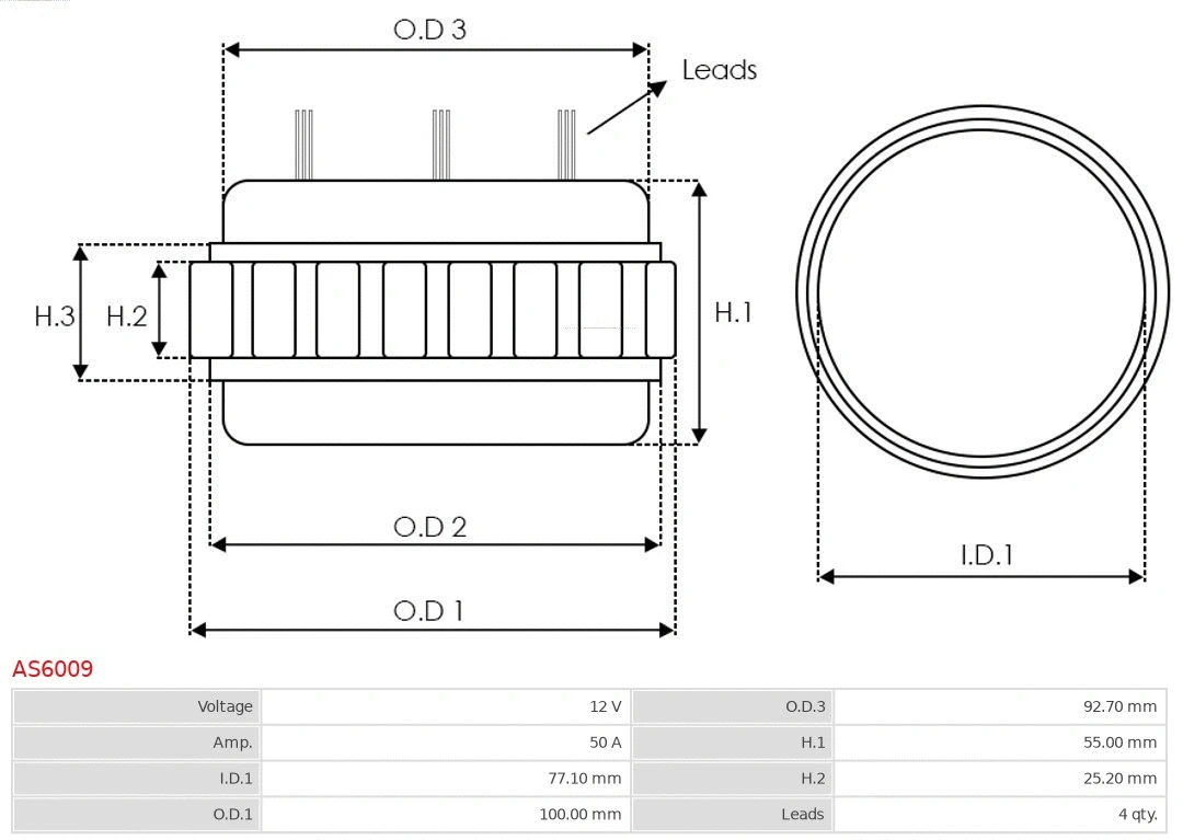 Stator, alternator
