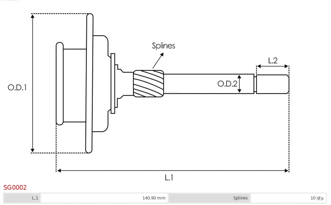 Ring Gear, planetary gearbox (starter)