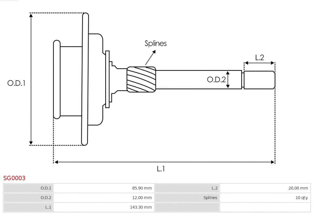 Ring Gear, planetary gearbox (starter)