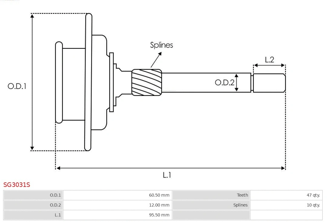 Ring Gear, planetary gearbox (starter)