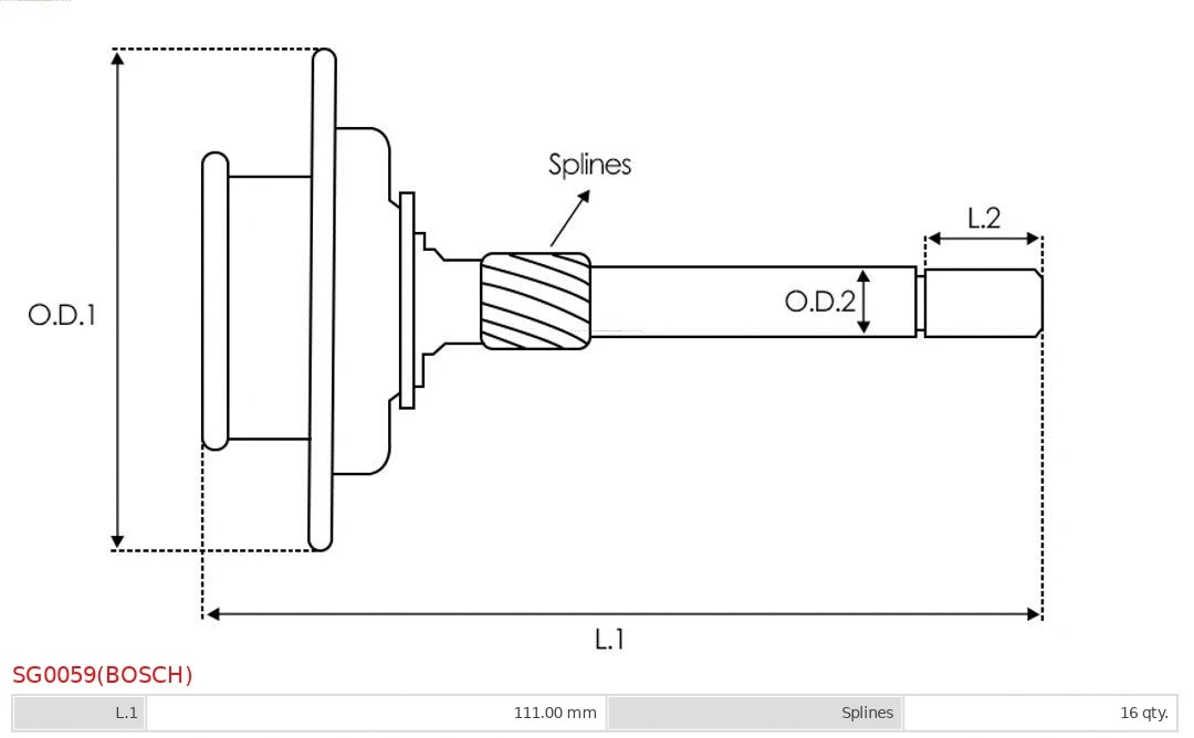 Ring Gear, planetary gearbox (starter)