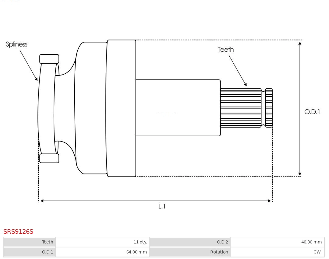 Ring Gear, planetary gearbox (starter)