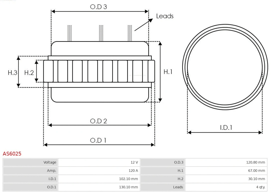 Stator, alternator