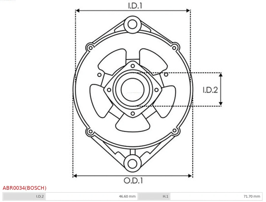 Bracket, alternator drive flange