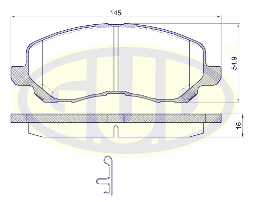 Brake Pad Set, disc brake (GBP080412)