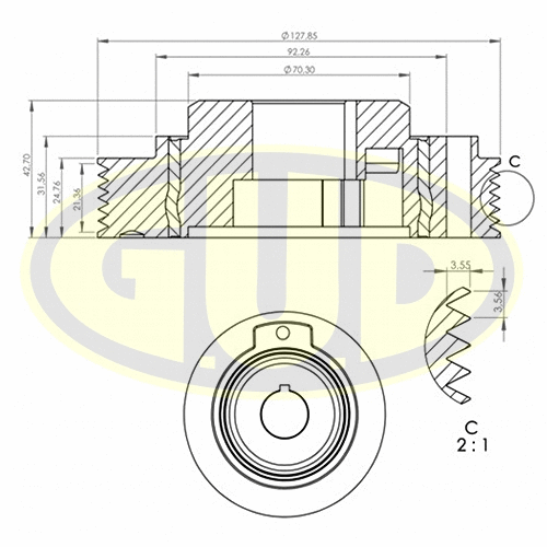 Belt Pulley, crankshaft (GCP701181)