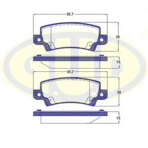 Brake Pad Set, disc brake (GBP087402)