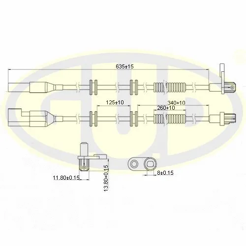 Sensor, wheel speed (GABS01410)
