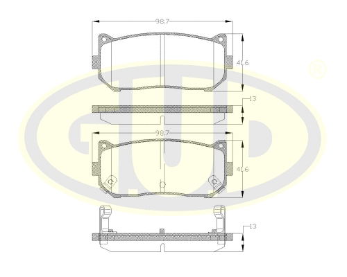 Brake Pad Set, disc brake (GBP880170)