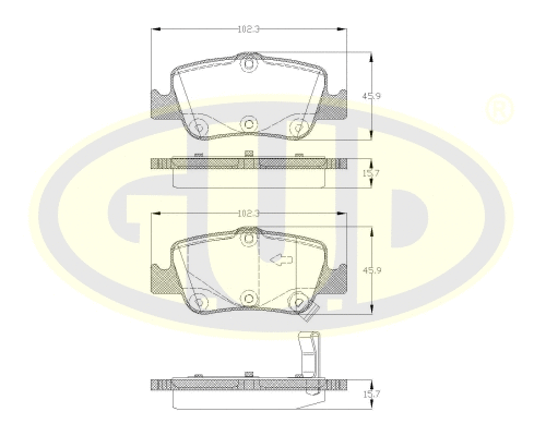 Brake Pad Set, disc brake (GBP135602)