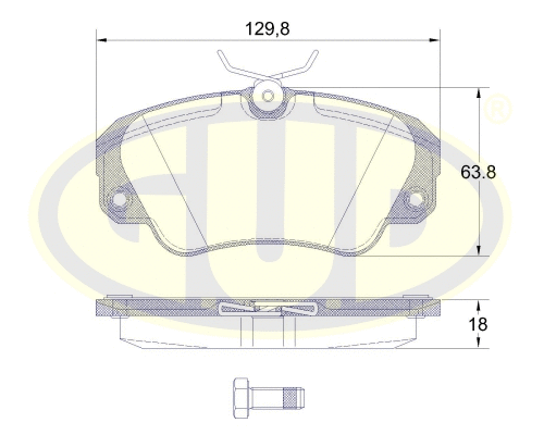 Brake Pad Set, disc brake (GBP880161)