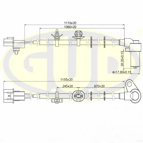 Sensor, wheel speed (GABS02606)